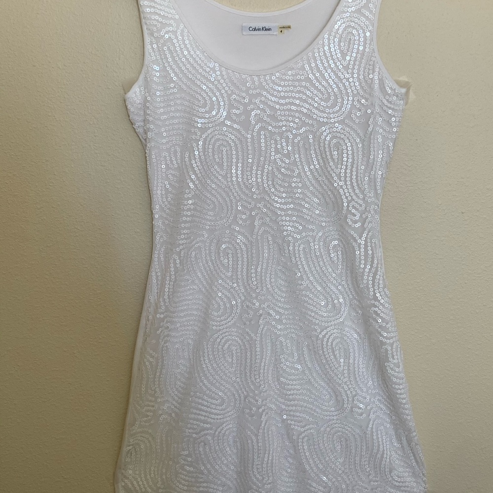 Calvin Klein white sexy dress